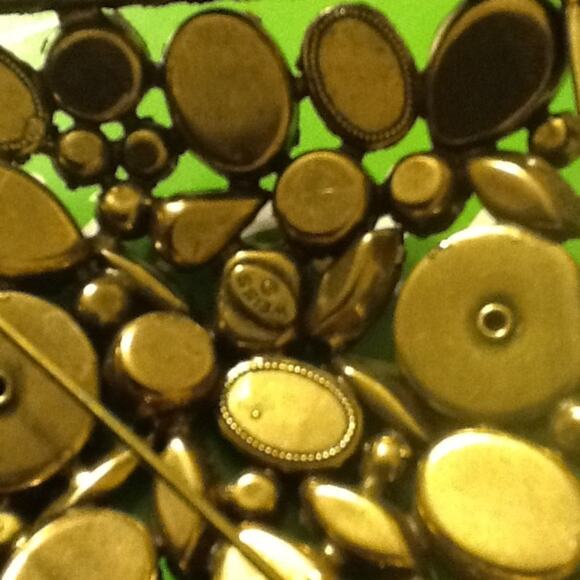 Weiss Signed Vintage Large Amber Topaz Pin - Picture 4 of 4